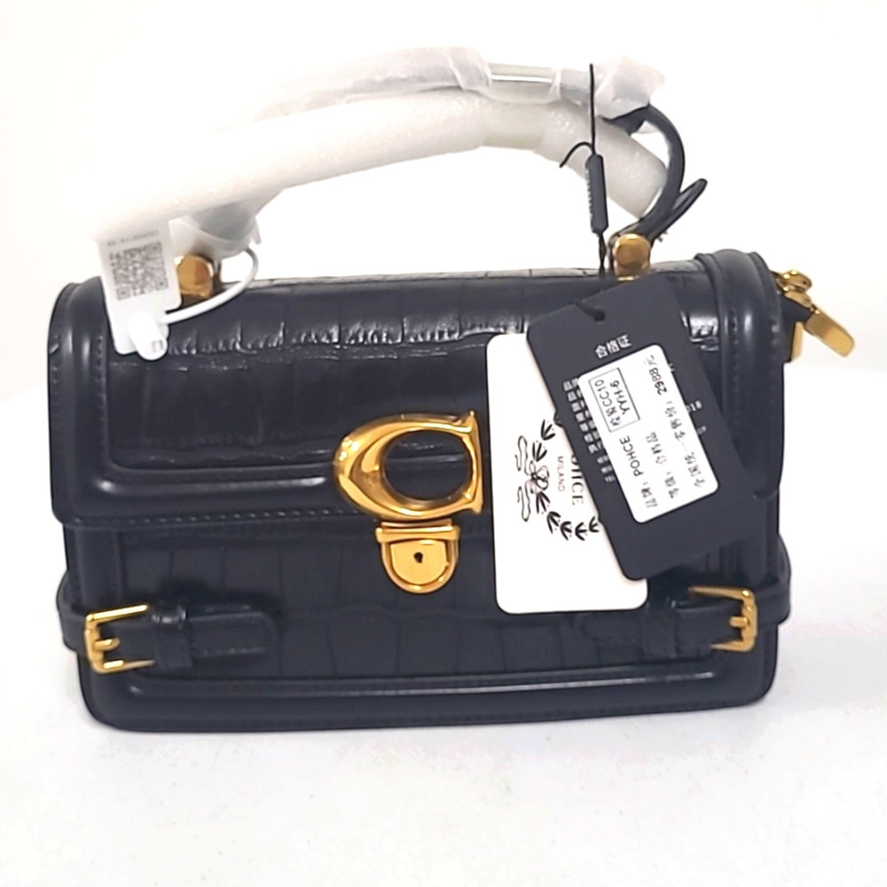 NWT POHCE Milano clutch bag faux reptile.